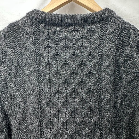 Aran Crafts Aran Islands-motif Made in Ireland 100% Wool Pullover Sweater Small - Picture 4 of 9
